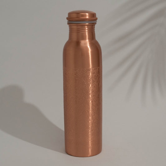 Copper Water Bottle 950ml - Matt Flower