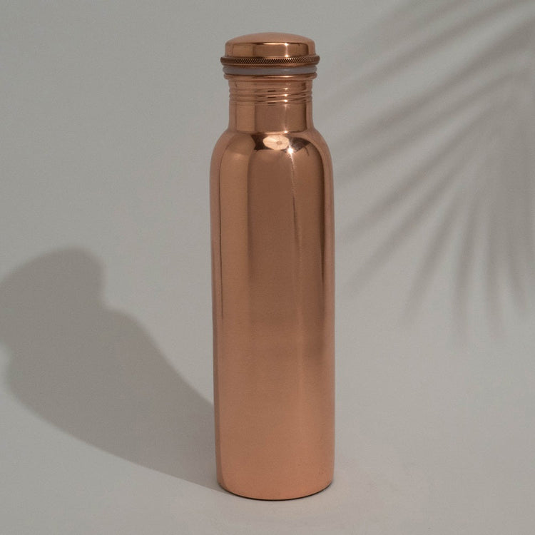 Polished copper water bottle
