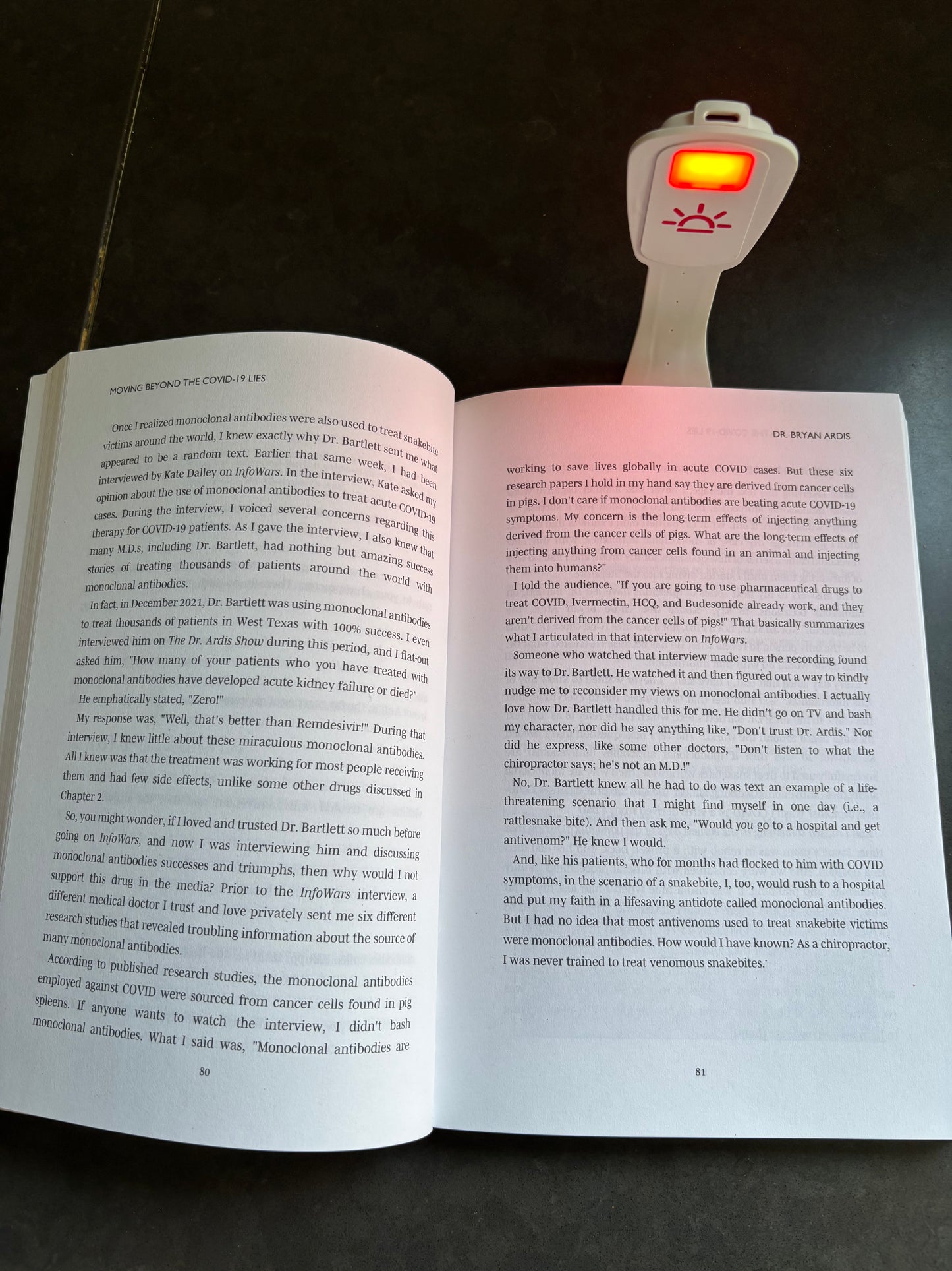 Red Light Reading Clip Lamp