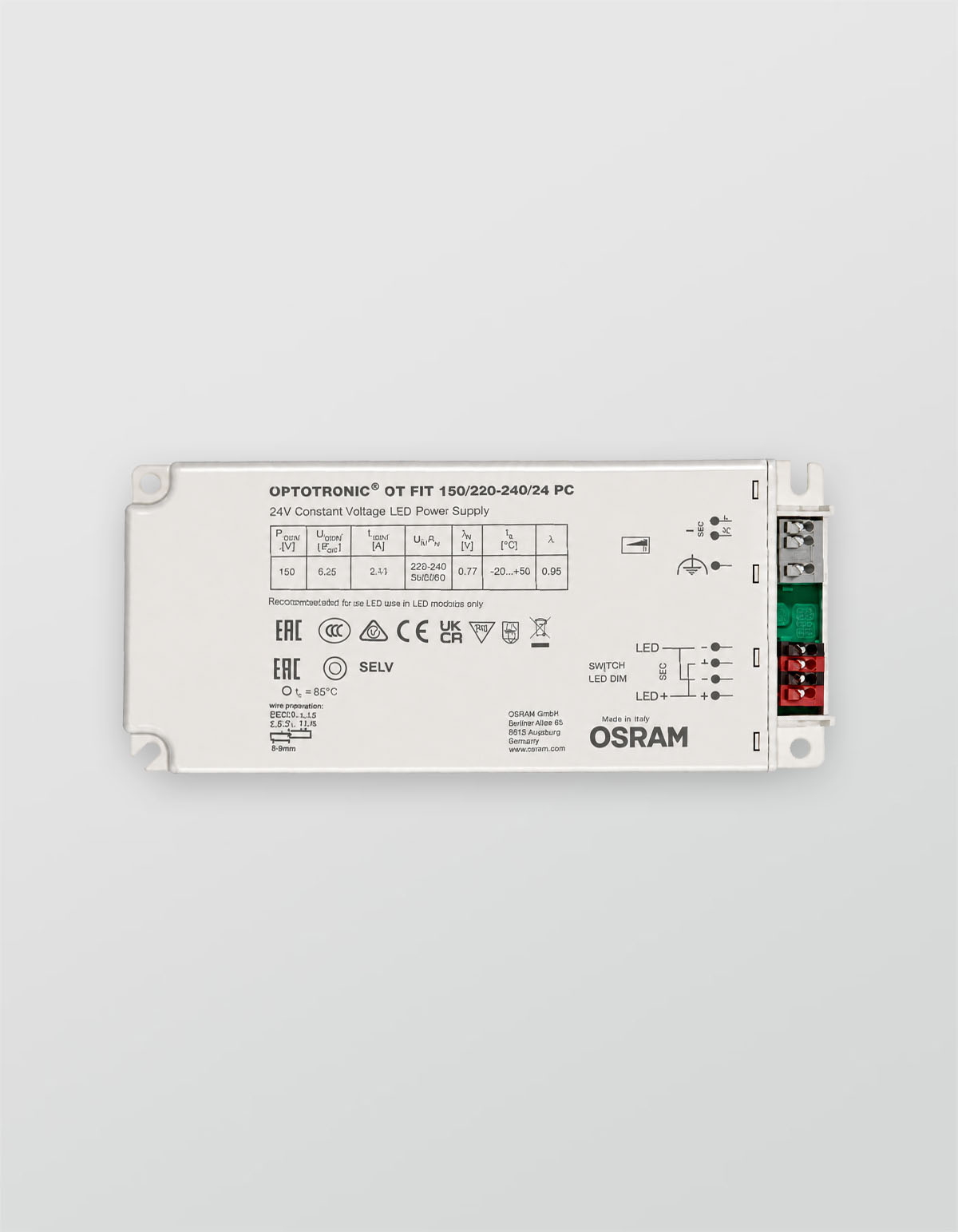 OSRAM Optotronic OT FIT 150/220 - 240/24 PC