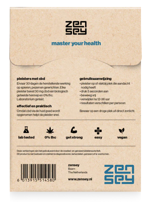 Zensey Myo Relief CBD patches | muscles, tendons, joints | Extra Strong | 30 X 30mg
