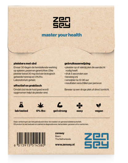 Zensey Myo Relief CBD patches | muscles, tendons, joints | Extra Strong | 30 X 30mg