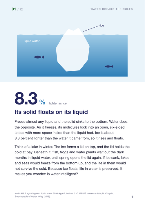Anomaly 01 of 12: why ice floats